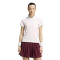 Camiseta Polo Heritage adidas Feminino ROSA CLARO