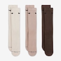 Kit Meia 3 pares Unissex Nike U Nk Ed Elvd Crw BEGE
