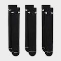 Kit Meia 3 pares Unissex Nike U Nk Ed Elvd Crw PRETO/BRANCO