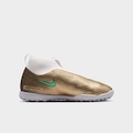 Chuteira de Society Infantil Kylian Mbappé Nike Mercurial Superfly 11 Academy OURO/VERDE