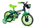 Bicicleta Infantil Nathor Aro 12 PRETO/VERDE