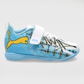 Chuteira Futsal Infantil Puma Future 9 Play Playmaker BRANCO/AZUL CLA