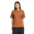 Camiseta adidas Future Icons 3 Stripes Feminina MARROM ESCURO