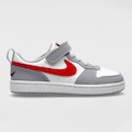 Tênis Infantil Nike Court Borough Low BRANCO/CINZA CLARO