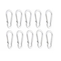 Kit 10 Mosquetão Reparo de Aparelhos Academia Pilates 70 mm PRATA