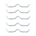 Kit 20 Ganchos Bigode W Mini Cama Elástica Jump Profissional PRATA