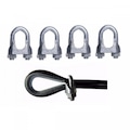 Kit de Grampos Clips Cabo de Aço para Reparo de Aparelho KL Master Academia - 20 unidades PRATA