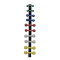 Suporte de Parede KL Master para 5 Pares de Halteres de Peso PRETO