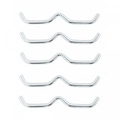 Kit 40 Ganchos Bigode W Mini Cama Elástica Jump Profissional PRATA