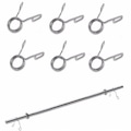 Kit 10 Presilhas Barra Grampo 3 Voltas 28.60 mm PRATA