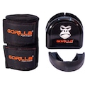 Kit Gorilla Muay-Thai Bandagem Elástica + Protetor Bucal - Adulto PRETO
