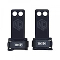 Hand Grip NC Extreme Pull Up em Couro Protetor Palmar 2 Furos - Adulto PRETO