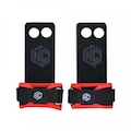 Hand Grip NC Extreme Pull Up em Couro Protetor Palmar 2 Furos - Adulto VERMELHO