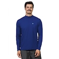 Camiseta Manga Longa Extreme UV Gola Alta Ice Proteção Solar - Masculina AZUL