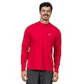 Camiseta Manga Longa Extreme UV Gola Alta Ice Proteção Solar - Masculina VERMELHO