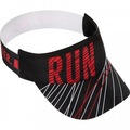 Viseira Aba Curva Hupi para Corrida Run Lines - Adulto PRETO