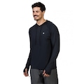Camiseta Manga Longa com Capuz Extreme UV e Encaixe de Dedo New Dry - Masculina PRETO