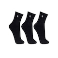 Kit Lupo com Meias Cano Alto Sport Masculinas  - 3 Pares PRETO