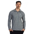 Camiseta Manga Longa Térmica Extreme UV Gola Alta com Proteção Solar - Masculina CINZA MESCLA