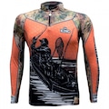 Camiseta Manga Longa de Pesca King Brasil Sublimada Kayak Kff639 - Masculino LARANJA