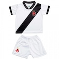 Kit Uniforme do Vasco da Gama 031 SS Torcida Baby - Infantil BRANCO/PRETO