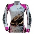 Camiseta Manga Longa de Pesca King Brasil Sublimada - KFF401 - Feminina BRANCO