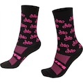 Meia Hupi Cano Médio Bike Rosa - LT - Adulto PRETO/ROSA