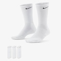 Meias Everyday Cushion Crew Cano Alto Nike Unissex BRANCO