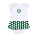 Vestido Body Torcida Baby Palmeiras 033 BXS Infantil BRANCO/VERDE