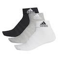 Kit de Meias Cano Médio adidas Ankle com 3 Pares - Adulto PRETO/CINZA