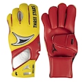 Luva de Goleiro de Campo Three Stars Palma Tigra - Adulto VERMELHO/AMARELO