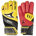Luvas de Goleiro de Campo Three Stars Palma Titan - Adulto PRETO/AMARELO