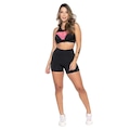 Conjunto Fristyle Fitness com Short e Top Academia - Feminino PRETO