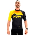 Camisa de Ciclismo Hupi Shadow - Masculina PRETO/LARANJA