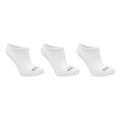 Kit de Meias Invisível Olympikus Tripack com 3 Pares - Adulto BRANCO/ROSA