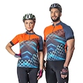 Camisa de Ciclismo Poker Racing - Unissex CINZA ESC/LARANJA