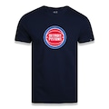 Camiseta New Era Masculina Detroit Pistons Basic Logo NBA AZUL ESCURO