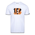 Camiseta New Era Masculina Cincinnati Bengals Logo Time NFL BRANCO