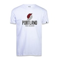 Camiseta New Era Portland Trail Blazers Basic Logo Nba - Masculina BRANCO