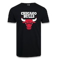 Camiseta New Era Masculina Chicago Bulls Basic Logo Nba PRETO