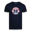 Camiseta New Era Washington Wizards Basic Logo Nba - Masculina AZUL ESCURO
