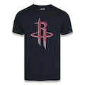 Camiseta New Era Masculina Houston Rockets Basic Logo Nba PRETO