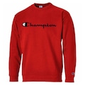 Blusão de Moletom Champion Gola Careca Super Fleece Script Patch - Masculino VERMELHO