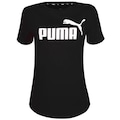 Camiseta Puma Manga Curta Essentials Logo - Feminina PRETO/BRANCO