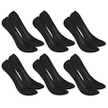 Kit Meias Sapatilha Selene Super Invisível com 6 Pares - 34 a 38 - Feminina PRETO