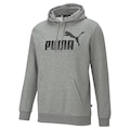 Blusão Puma com Capuz Masculino Essentials Big Logo CINZA/PRETO