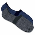Kit de Meias Invisível Mash Algodão com 2 Pares - Adulto AZUL ESC/AZUL