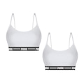 Kit Tops Fitness Puma Modal Stretch - 2 unidades - Feminino BRANCO