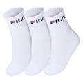Meia Cano Médio  Fila LS330037 - Pack com 03 Pares - 34 ao 38 BRANCO