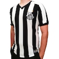 Camisa do Santos RetrôMania Campeão Brasileiro 2002 Oficial - Masculino BRANCO/PRETO